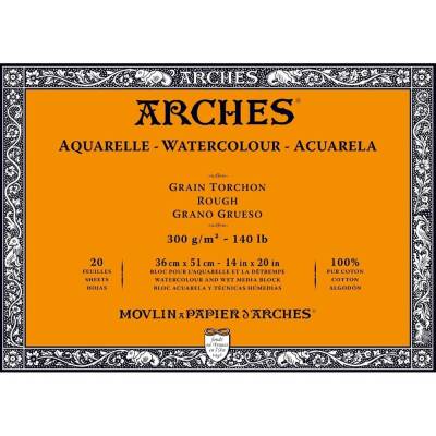 Arches Suluboya Blok Defter 36x51 cm 300 gr 20 Yaprak Rough