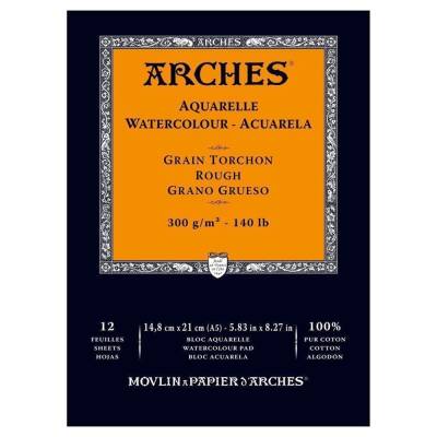 Arches Suluboya Blok Defter 14.8x21 cm 300 gr 12 Yaprak Rough