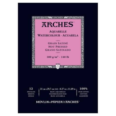 Arches Suluboya Blok Defter 21x29.7 cm 300 gr 12 Yaprak Hot Press