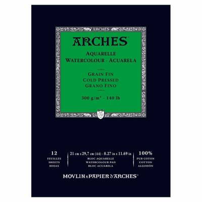Arches Suluboya Blok Defter 21x29.7 cm 300 gr 12 Yaprak Cold Press