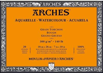 Arches Suluboya Blok Defter 18x26 cm 300 gr 20 Yaprak Rough