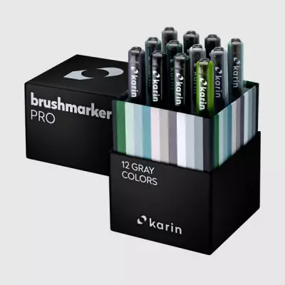 Brushmarker PRO Set 12 Gray Colors