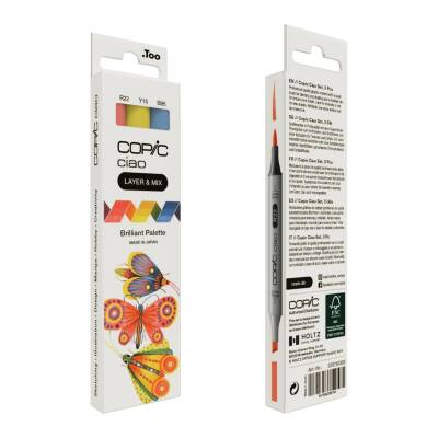 Copic Ciao 3'lü Layer Mix Set Brillant Palette (1)