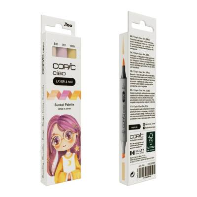 Copic Ciao 3'lü Layer Mix Set Sunset Palette (1)