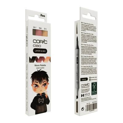 Copic Ciao 3'lü Layer Mix Set Warm Palette (1)