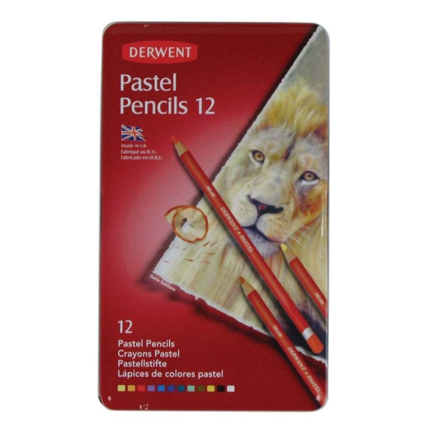 Derwent Pastel Pencil Pastel Kalem 12'li Teneke Kutu - 2