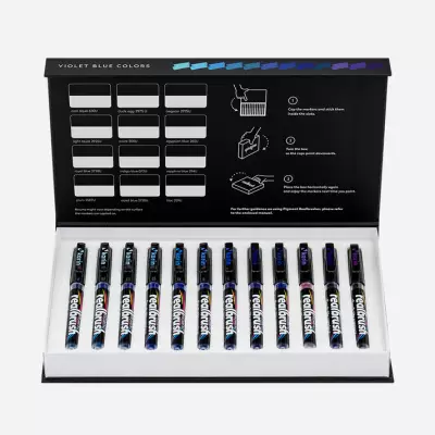 Realbrush Pigment Set 12 Violet-Blue Colors (1)